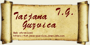 Tatjana Gužvica vizit kartica